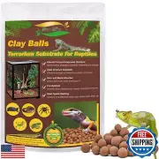 ZeeDix 10LBS Expanded Clay Balls for Reptile Terrarium Substrate - 100% Natur