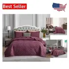 Elegant King Size Geometric Quilt Set – Reversible & Lightweight Bedding