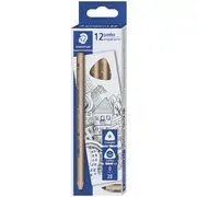 Staedtler Natural Jumbo Triangular Graphite Pencil 2B 12 Pack