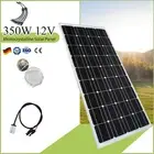 12V 350W Solar Panel Kit Mono Fixed Caravan Camping Power Charging Battery Home