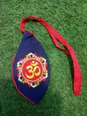 Lovely Cotton Jholi Prayer Chanting Bag OM Hindu Meditation Gomukhi Hare Krishna