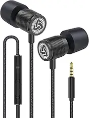 LUDOS Ultra Wired Earbuds with Microphone in-Ear Headphones - Wired Earphones with Microphone & Volume Control, Memory Foam, Reinforced Cable, Noise Isolating, Compatible with iPhone, iPad