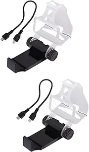 ARTIBETTER 2pcs Game Controller Holder Phone Stand Clamp Wireless Gamepad Bracket Gaming Clip for Mobile Phone Black