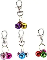 HANABASS 4Pcs Cat Collar Bells Durable Pet Charm Bells for Necklaces Stylish Accessories for Cats Crisp Sound Key Hanger for Easy Attachment