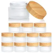 ✨12 Packs Glass Cosmetic Containers 30Ml/Gram Empty Sample Jars with Leak Proof