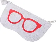 [COLLBATH] Tassel Eyeglasses Storage Bag Fashionable Zipper Pouch for Sunglasses Durable and Soft Eyewear Container for Women Adorable Pink Design