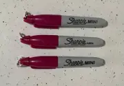 Sharpie 35108 Berry Mini Permanent Markers, Fine Point, 3 each