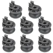 8Pcs 4581DD3002A Dishwasher Upper Rack Wheels,Dishrack Roller and Axle Assembly Replacement Part for dark gray