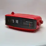 日本松下翻頁鐘收音機 NATIONAL PANASONIC RC-6001 紅色 1970S 太空時代 早期 韓風