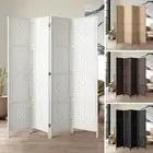 Oikiture 4 Panel Room Divider Privacy Screen Dividers Woven Wood Folding Stand
