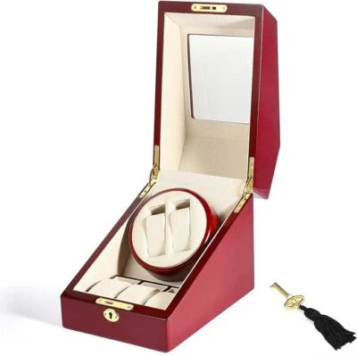 Kendal Wood Double Watch Winder Box Automatic Watch Winder Case w/Japanese Motor
