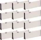 DIOMMELL 12 Pack Adjustable Dresser Drawer Dividers White 12PCS--Large