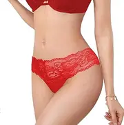 [Muulyca] Sexy Seamless Lace thong Underwear for Women Low Waist Lace T Back G String Panties