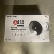 Night Owl Expandable 8 Channel Wired Bluetooth DVR with (6) Wired 4K UHD Cameras