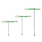10Pcs/set Stainless Steel 3 Way Swivels T Shape Line Fishing Swivels Snaps Set