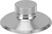 Record Weight Stabilizer, Aluminum Alloy Turntable Weight Clamp Professional Disc Stabilizer Turntable Disc for LP Record Player (Silver Color)