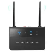 Bluetooth 5.0 RCA audio adapter with 3.5mm AUX dual antennas—for Android/iOS