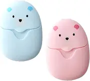 GOOHOCHY Travel Essential 2pcs Portable Handwash Soap Sheets Mini Cleaning Soap Flakes Safe for Travel