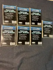 (7) Ultra Pro Postcard Soft Sleeves 100ct Ultra Clear