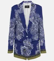 [Etro] Etro Printed blazer AU 10 blue