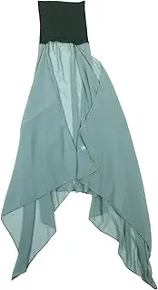 [VERDANVERSE] Chiffon Hijab Suit Integrated Hijab Hijab Costume Accessories Monochrome Chiffon Hijab Clothing Headband Double Head Peeler Makeup Props Olive Green Polyester