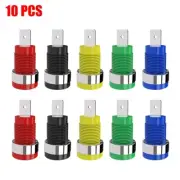 Secure 4mm Banana Socket Panel Mount Connector for Test Probes Pack of 10