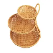 Fruit Bowl for Kitchen 3 Tier Tiered Fruit Basket for Bread Banana Bedroom