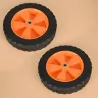 2x 7" Collapsible Wagon Replacement Trolley Wheel Dual Bearing Universal Tool Vt