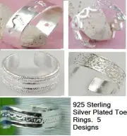 925 Sterling Silver Toe Rings