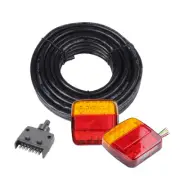 26 LED Trailer Tail Light Kit Pair Plug 8m 5 Core Wire Caravan Boat Ute IP67