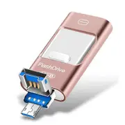 3-in-1 Memory Expansion For iPhone, External Storage Photo Stick High Speed Transfer Flash Drive for iPhone/iPad/Android/PC (128GB), Secure Easy File