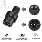 Type 2 To Tesla Charging Adapter Convertor AC DC For Model 3 X Y S Plug And Play