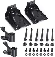 iiLentes 722-032 722-029 Rear Leaf Spring Hanger Bracket Shackle Kit For 1999-2013 Chevy Silverado 1500 GMC Sierra 1500