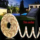 5M Solar LED Strip Lights Outdoor Waterproof Step Stair Pool Porch Pergola Decor