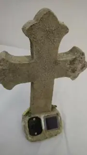 9-1/2" Peace/Love Cross W/Led Light 2 Piece Set