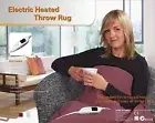 Heated Throw Rug / Electric Snuggle Blanket and Washable - Color Choices