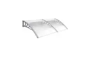 BARILOCHE DIY Outdoor Polycarbonate Awning Cover - 2.0m Wide x 1.0m Projection