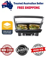 Cafe Press Stainless Steel | 4 Slice 2 Sandwich Maker Grill Toaster | Non-Stick