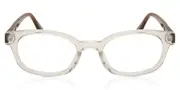 Oval Full Rim Plastic Men's Glasses Clear, Size 48 - Lenses Included - Private Health Rebate - Blue Light Block Available - Arise Collective