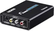 (S-Video/CVBS to HDMI) - Tensun 3RCA AV CVBS Composite & S-Video R/L Audio to HDMI Converter Adapter Upscaler Support 720P/1080P for PS2 NES SNES Nintendo 64 Sega Genesis