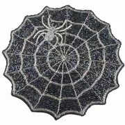 Tahari Home Beaded Spider Web Halloween Placemat Kitchen Table