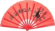 ABOOFAN Folding Hand Fan Chinese Design Plastic Kung Fu Performance Decorative Fan for Dance Sturdy Lightweight and Easy to Carry