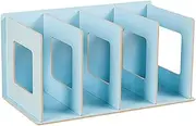 Ｂｅｓｇａ Wooden Desktop Bookshelf Small Bookcase Decorative Modern Portable Tabletop Organizer Book Shelf for Study Room, Office, Home, Blue