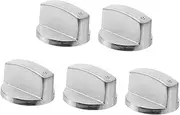 SWOOMEY 5Pcs Gas Stove Knob Replacement Durable Control Knobs for Gas Cooktop Easy Installation Ergonomic Grip Compatible with Various Models Finish