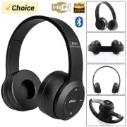 Superior Bass Wireless Bluetooth Headphones Mic Foldable Stereo Earphone Headset