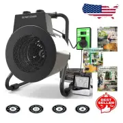 1200W Electric Outdoor Patio Heater - Adjustable Thermostat, Overheat Protection