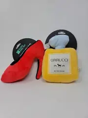 FUZZYYARD- GRRUCCI EAU DE HOUND & SNIFFY CHOO (Bundle Of 2) Sqeaky Dog Toys
