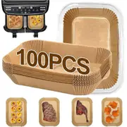 100pcs Air Fryer Liners For Ninja Dual Air Fryer,disposable Air Fryer Parchment Paper Liners,air Fryer Accessories,compatible With Ninja Af300uk Af400