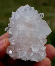 pointed Apophyllite on Chalcedony, minerals, crystals, mineral specimens