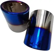 SFCPDDZYNE Stainless Steel Car Accessories Exhaust Tip Tail Pipe Muffler Compatible with Mazda CX-5 Cx 5 Cx5 Kf 2012 2013 2014 2015 2016 2017 2018 2019 Chrome Style(Blue)